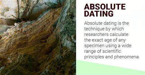 geologist use absolute dating